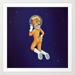 Male Gaze Astro Pinup Art Print