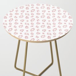 Red Gems Pattern Side Table