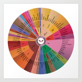 Wine Aroma Wheel Art Print