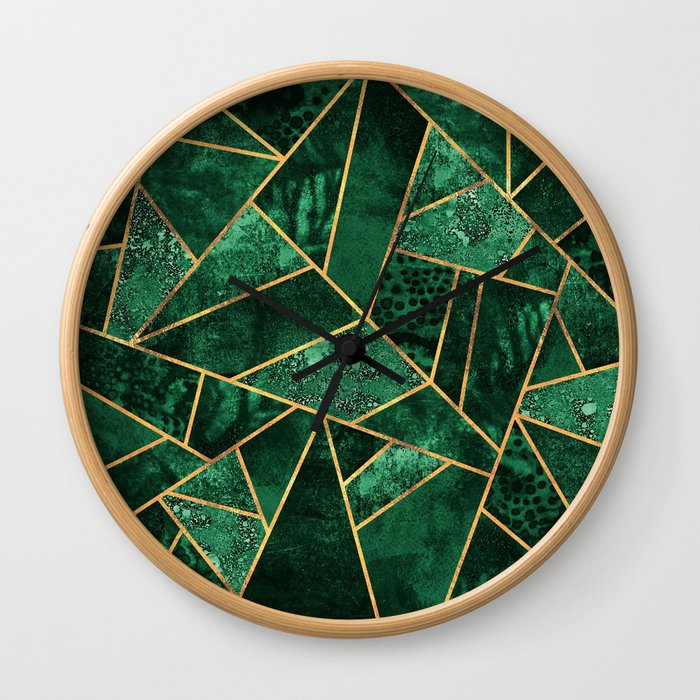 Deep Emerald Wall Clock