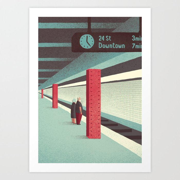 Day Trippers #3 - Waiting Art Print