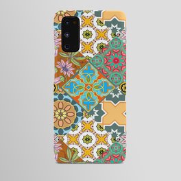 Patchwork,mosaic,flowers,azulejo,quilt,tiles,Portuguese style art Android Case