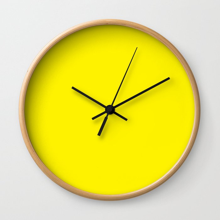 Simply Bright Yellow Wall Clock
