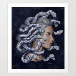 Porcelain Medusa Art Print