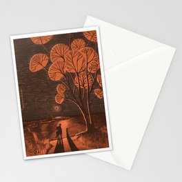 The first meeting - A magical night under the bloody red moon Stationery Cards