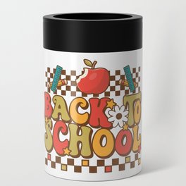 Back to school ruler retro vintage art Can Cooler