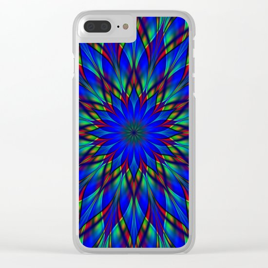 Stained glass flower mandala Clear iPhone Case