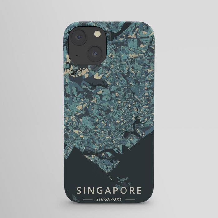 Singapore, Singapore - Cream Blue iPhone Case