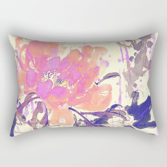 watercolor flower Rectangular Pillow