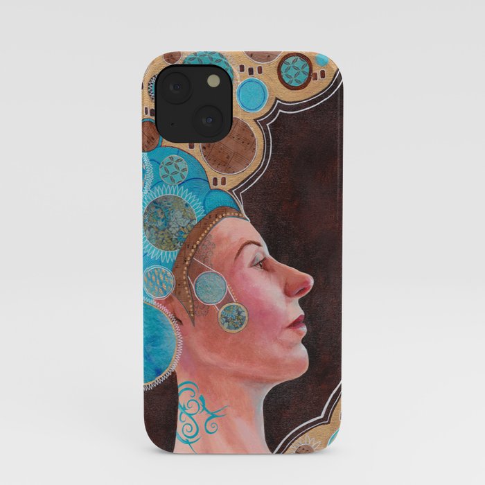 Queen in Gold and Teal iPhone Case