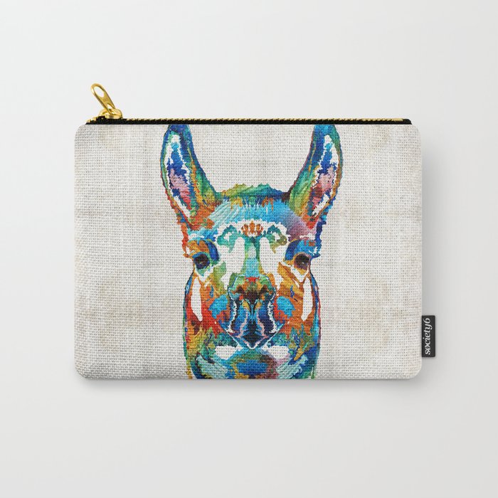 Colorful Llama Art - The Prince - By Sharon Cummings Carry-All Pouch