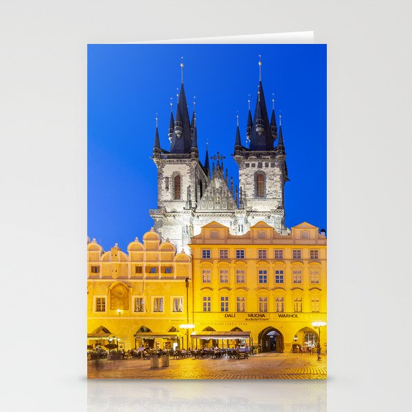 Týn Church and Old Town Square in Prague Stationery Cards