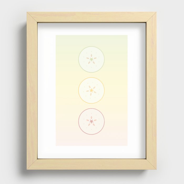 Apple Trio Recessed Framed Print