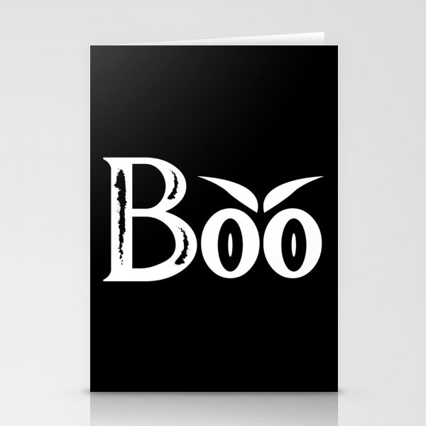 BOO Spooky Halloween Scary Eyes Stationery Cards