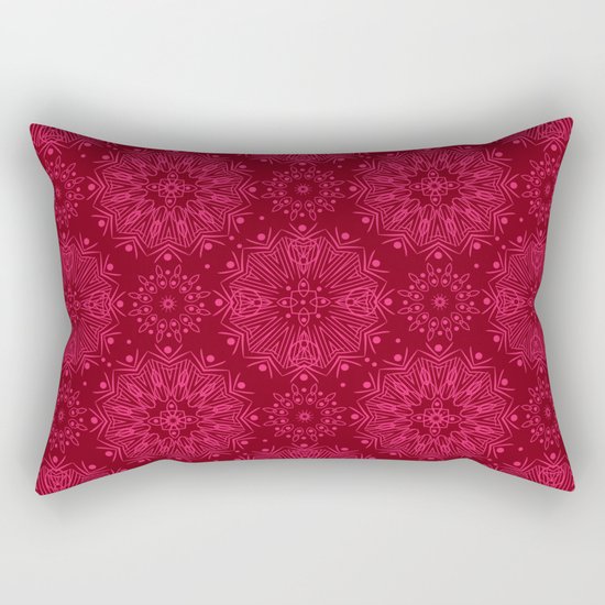 Red monochrome ornament . Rectangular Pillow
