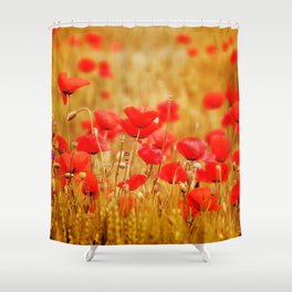 Orange Poppies Shower Curtains Society6
