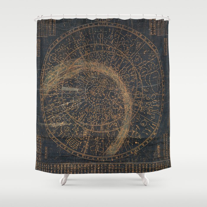 Ancient Korean Star Map Astronomy Chart Cheonsang Yeolchabunyajido  Shower Curtain