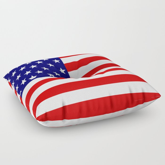 USA Flag Floor Pillow