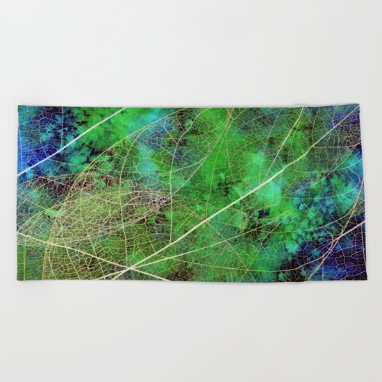 Golden leaves Beach Towel