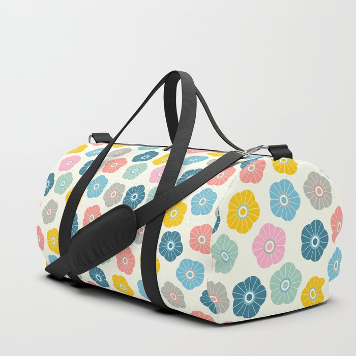SPRING DAISIES FLORAL PATTERN with CREAM BACKGROUND Duffle Bag