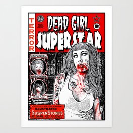 DEAD GIRL SUPERSTAR "RETRO COMIC COVER" Art Print