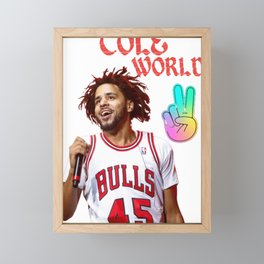 J Cole World  Framed Mini Art Print