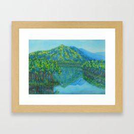 Meditative Lake Framed Art Print