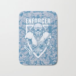 Enforcer Ice Hockey Player Skeleton Bath Mat | Enforcer, Sports, Halloween, Ice, Zombie, Player, Sport, Fitness, Hockey, Skull 
