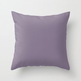 Purple Potion dusty lavender violet solid color modern abstract pattern  Throw Pillow