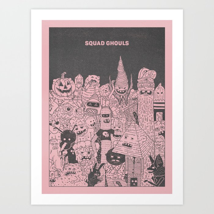 Squad Ghouls Art Print