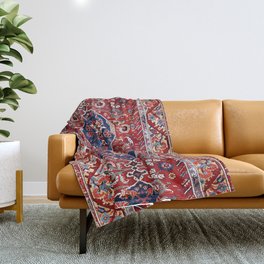 Demirci Kula 18th Century Anatolian Rug Print Throw Blanket