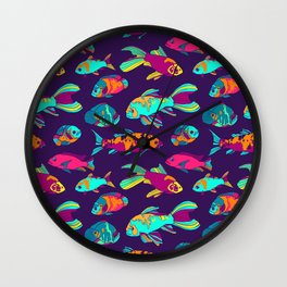 Color Fish Wall Clock