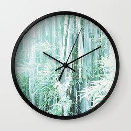 Cool Blue Bamboo Wall Clock