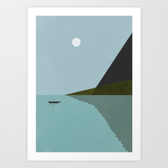 Sailing at night Art Print