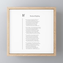 If by Rudyard Kipling Framed Mini Art Print