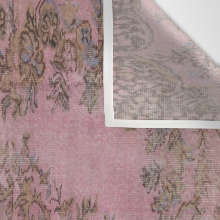 pink oriental vintage carpet