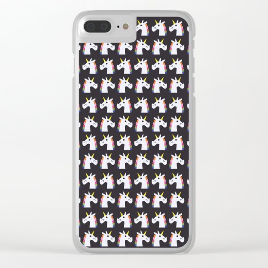 I Love Unicorns Clear iPhone Case