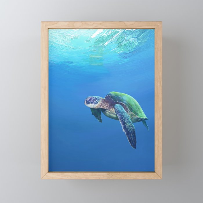 Sea Turtle pattern Framed Mini Art Print