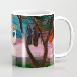 Best Friends Dancing at Sunset during Summer at the Beach landscape by Edward Munch Coffee Mug