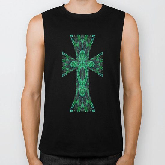 Green Mandala Biker Tank