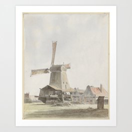 Sawmill, Hendrik Abraham Klinkhamer, 1845 Art Print | Work, Tree, Nature, Photo, Carpenter, Forest, Carpentry, Factory, Wood, Manufacturing 