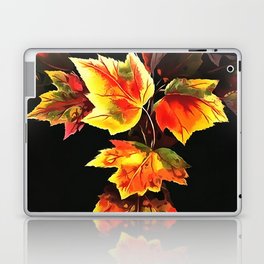 Christian Cross of Autumnal Leaves Acrylic Art Laptop Skin