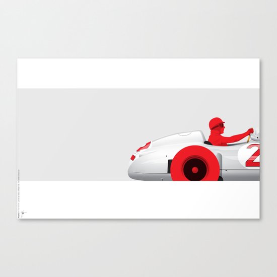 Juan Manuel Fangio, Mercedes W196, 1955 Canvas Print