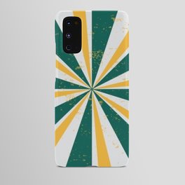 Retro Yellow and Green Sunburst Rays Android Case
