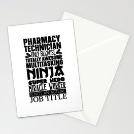 Multitasking Ninja Hero Pharmacist Pharmacy Tech Stationery Card