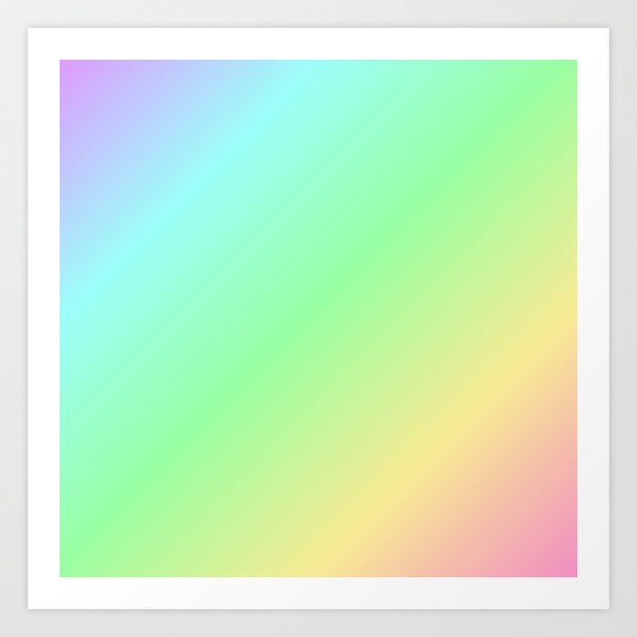 Pastel Rainbow Art Print