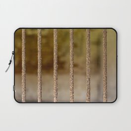 Close-up of rusty prison cell bars with shallow focus Laptop Sleeve