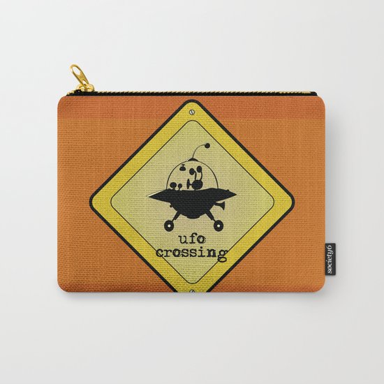 UFO crossing sign Carry-All Pouch