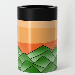 Abstract geometric pattern - orange and green. Can Cooler