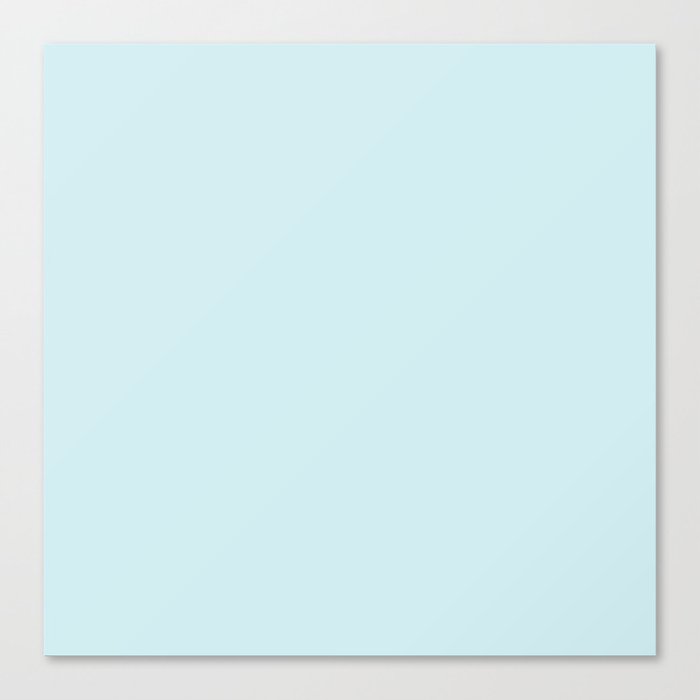 Pale Blue solid color modern abstract pattern Canvas Print